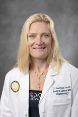 image of Dr. Lukacz, blonde hair, white coat